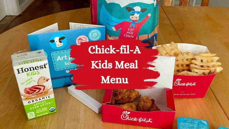 Chick Fil A Kids Meal Menu with Prices in USA