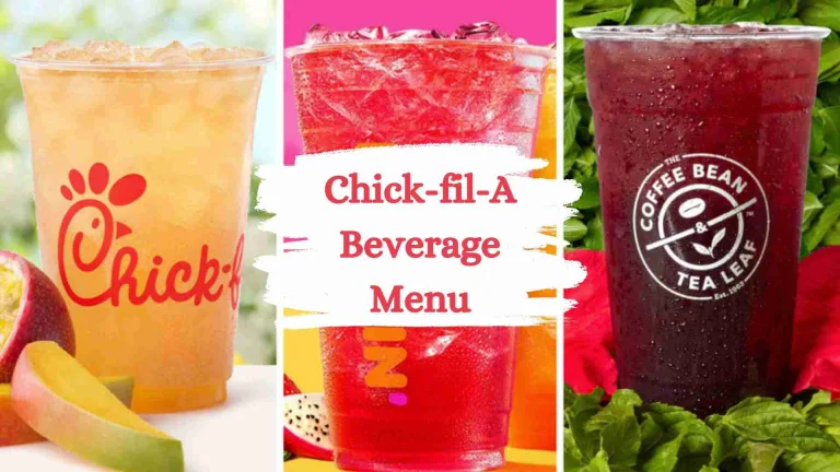 Chick Fil A Beverages Menu with Prices in USA