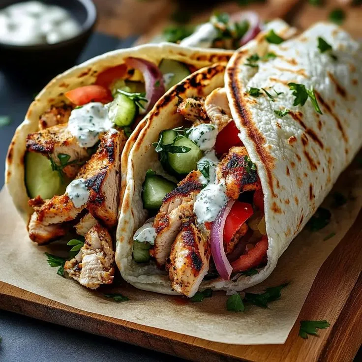 Greek Chicken Gyros