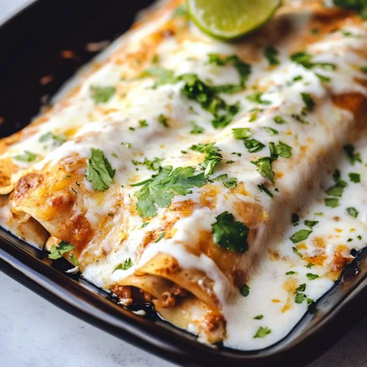 chicken and peppers in white sauce