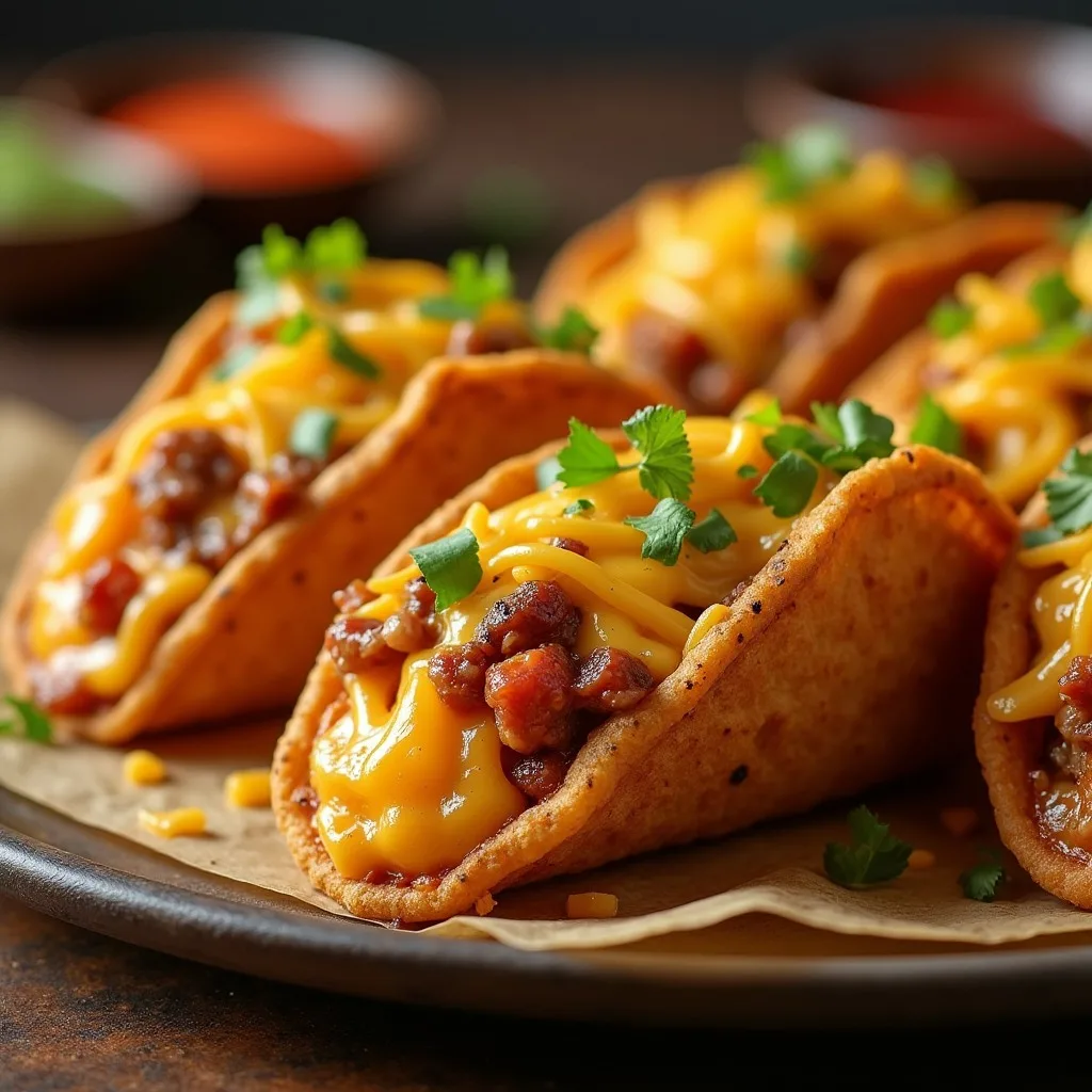 Loaded Cheesy Pocket Tacos Recipe: Crispy, Cheesy, and Flavorful LOADED CHEESY POCKET TACOS