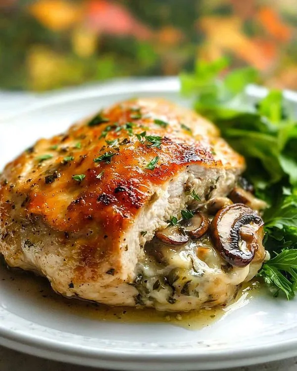 Bacon Mushroom Stuffed Chicken Recipe: A Juicy & Flavorful Delight πππ₯ bacon mushroom stuffed chicken