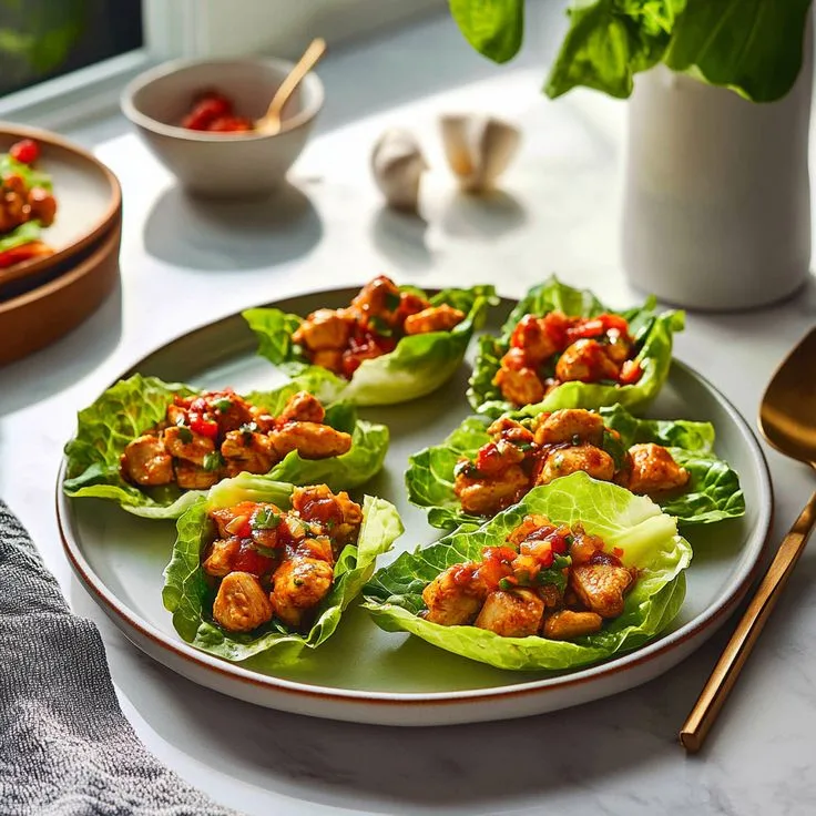 asian chicken lettuce wraps