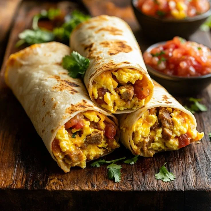 Sheet Pan Breakfast Burritos