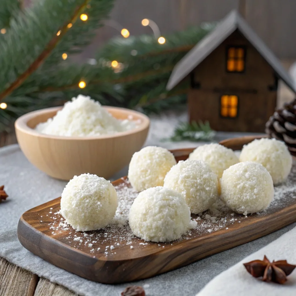 No Bake Coconut Cream Balls
