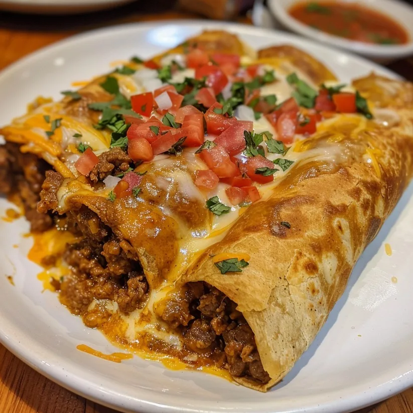 Beef and Cheese Chimichangas