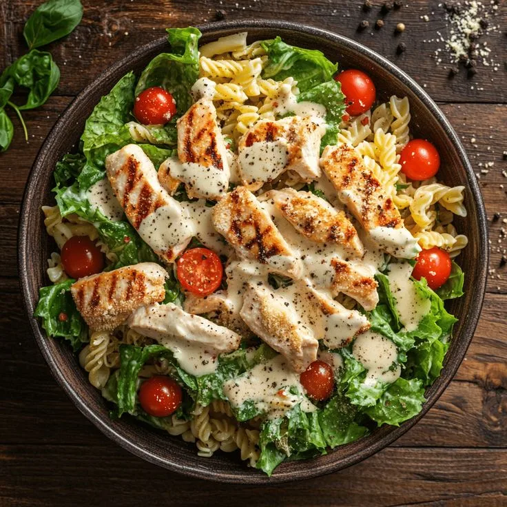 chicken caesar pasta salad