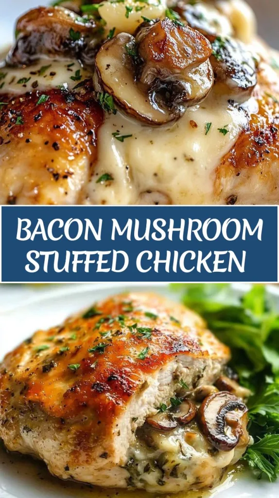bacon mushroom stuffed chicken