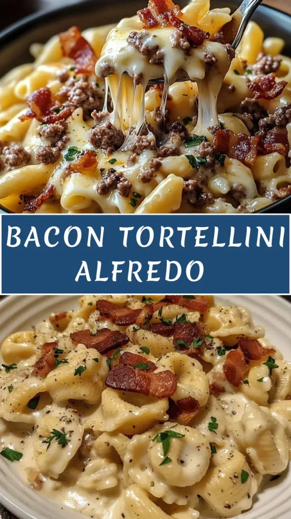 bacon tortellini alfredo