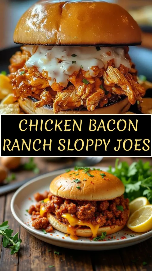 chicken bacon ranch sloppy joes