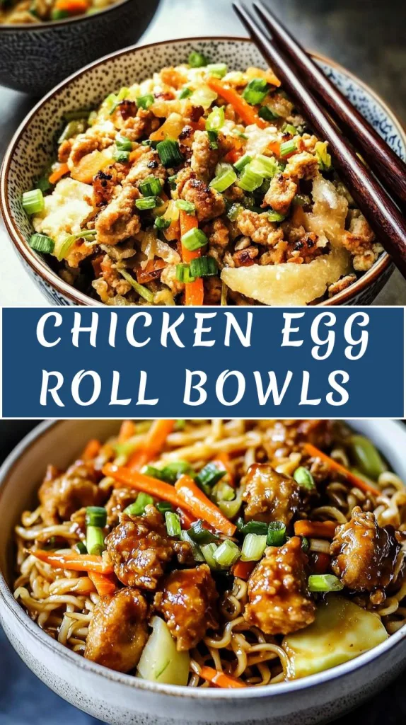 chicken egg roll bowls
