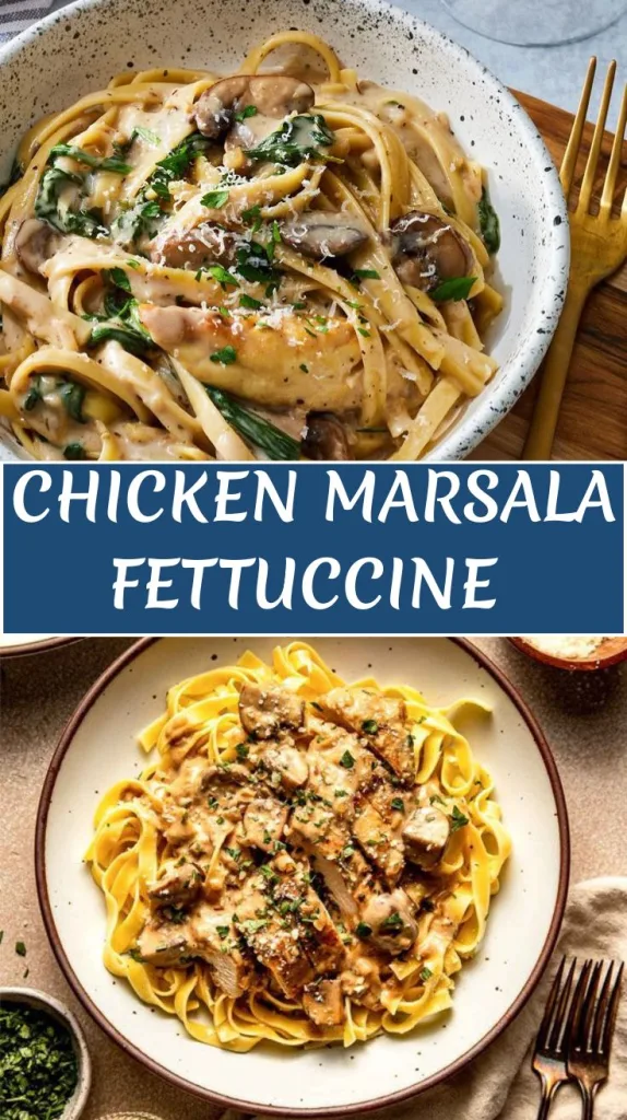 chicken marsala fettuccine