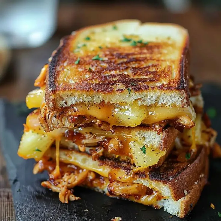 bbq chicken grilled cheese