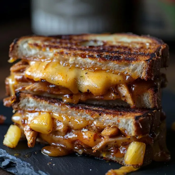 bbq chicken grilled cheese