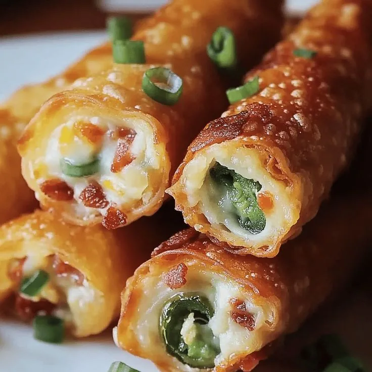 bacon jalapeno popper eggrolls 