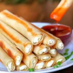 baked cream cheese rangoon rolls