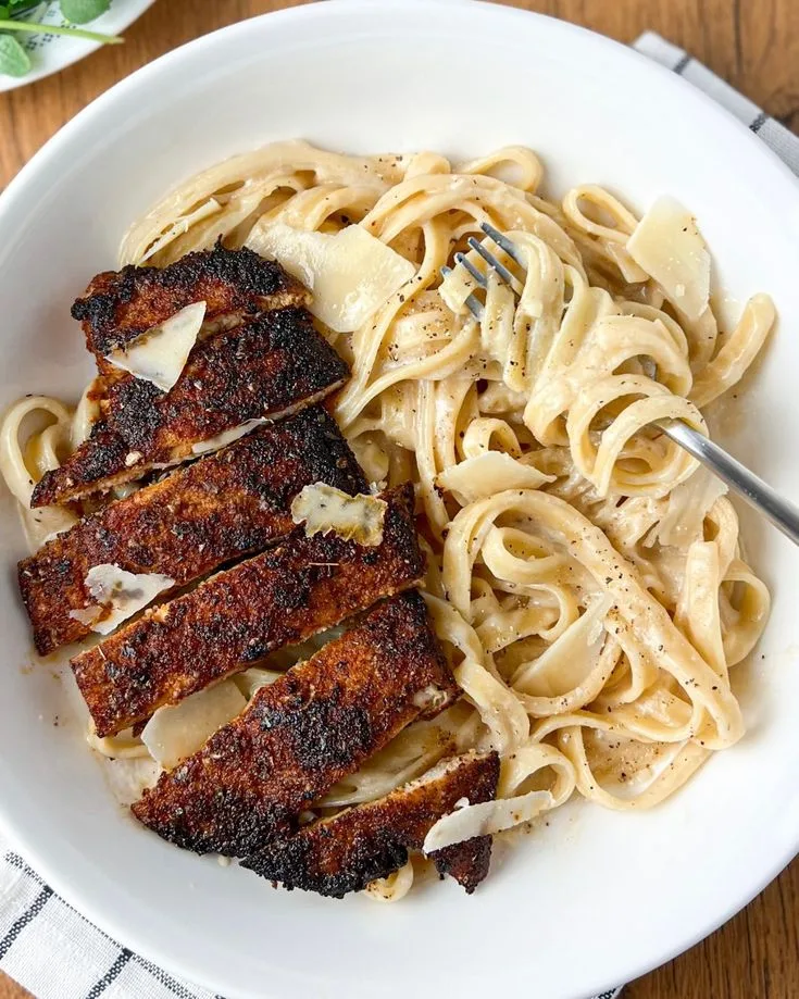 blackened chicken alfredo