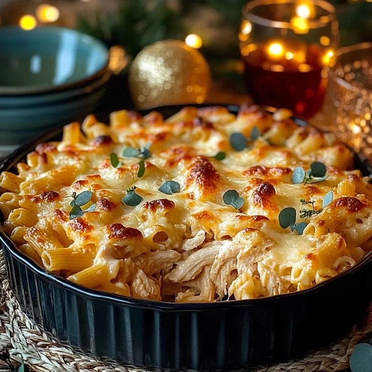 buffalo chicken pasta bake