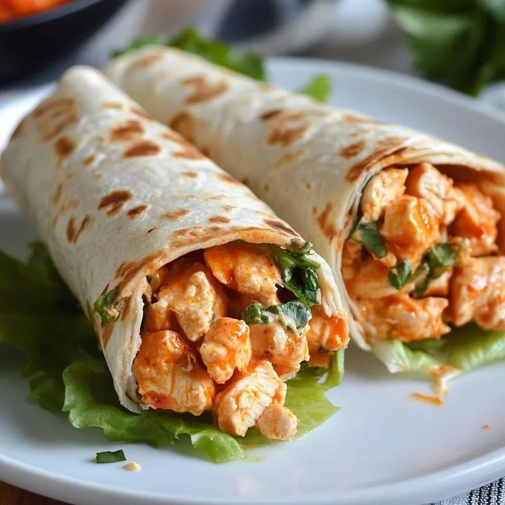 spicy buffalo chicken wraps
