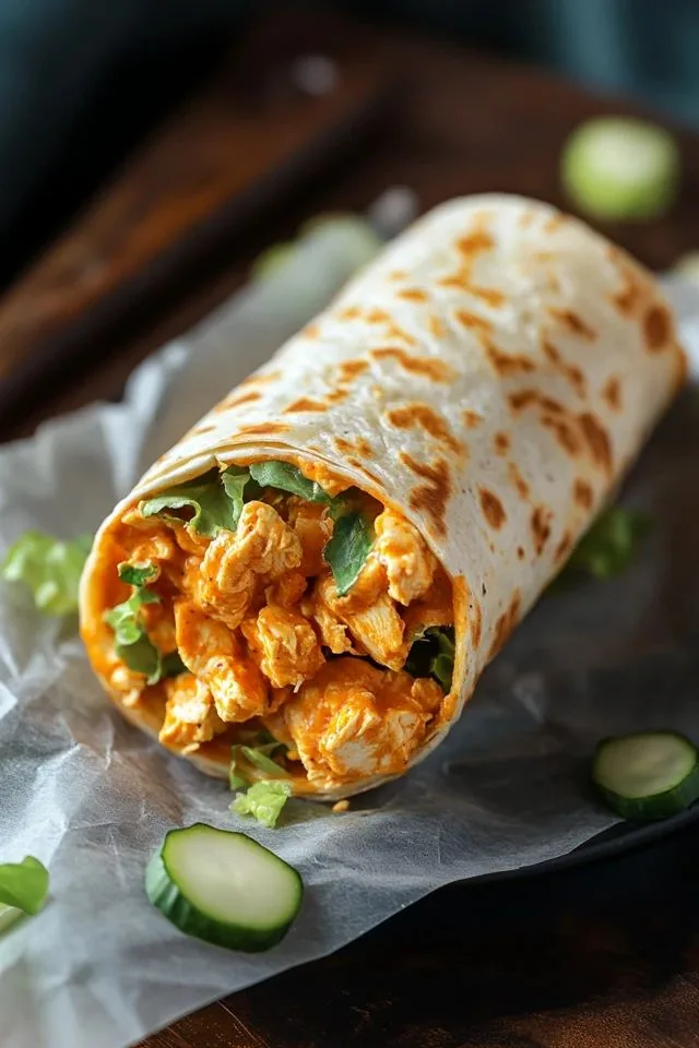 spicy buffalo chicken wraps
