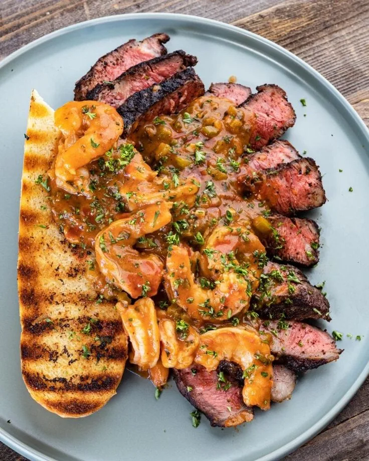 cajun steak with apricot orange glaze