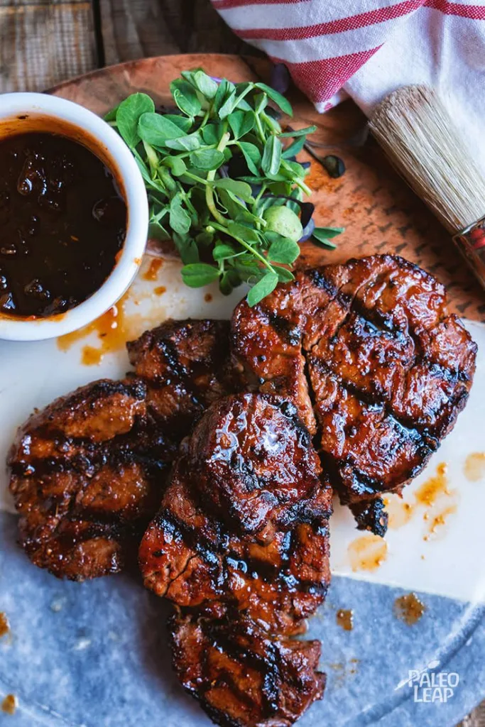 cajun steak with apricot orange glaze