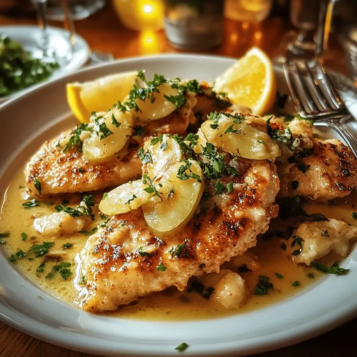 chicken piccata with mushrooms and capers