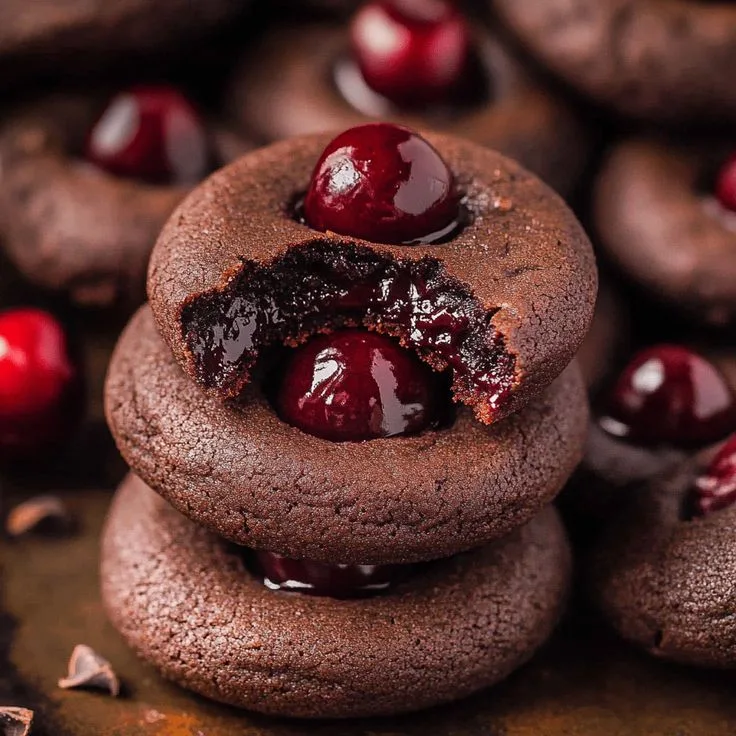 Cherry Chocolate Cookies Recipe: Rich, Fudgy, and Bursting with Sweet Cherry Flavor Cherry Chocolate Cookies