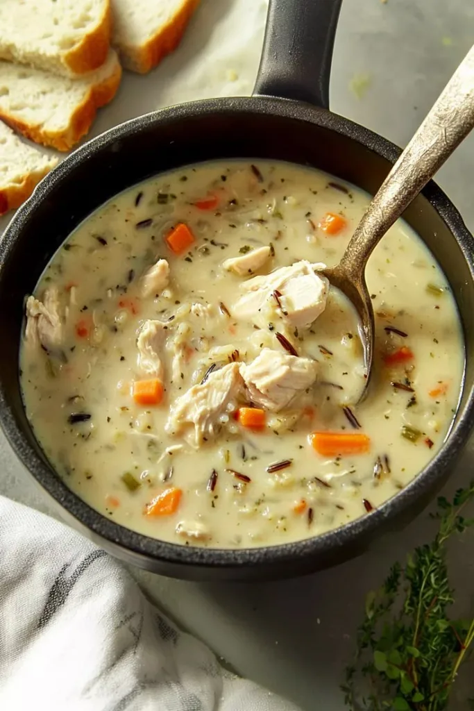 creamy chicken and rice soup