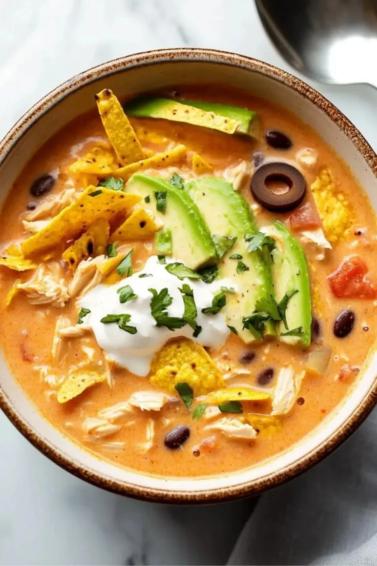 creamy chicken tortilla soup