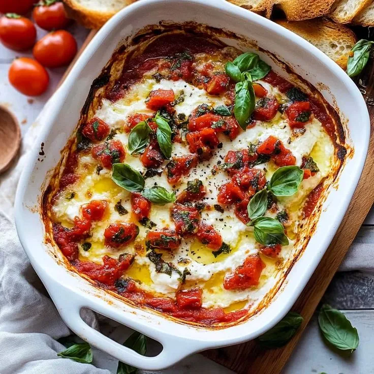 baked goat cheese bruschetta dip recipe