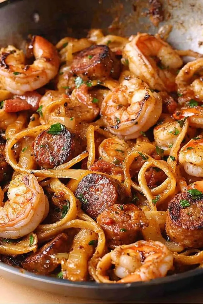 Creamy Cajun Shrimp Pasta with Sausage