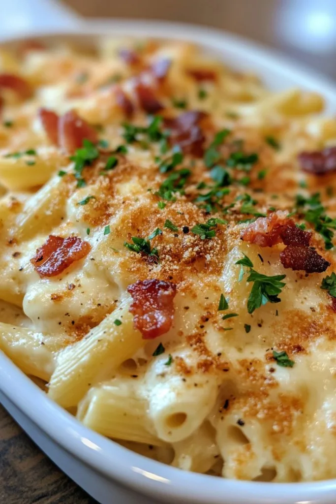 creamy chicken bacon ranch pasta