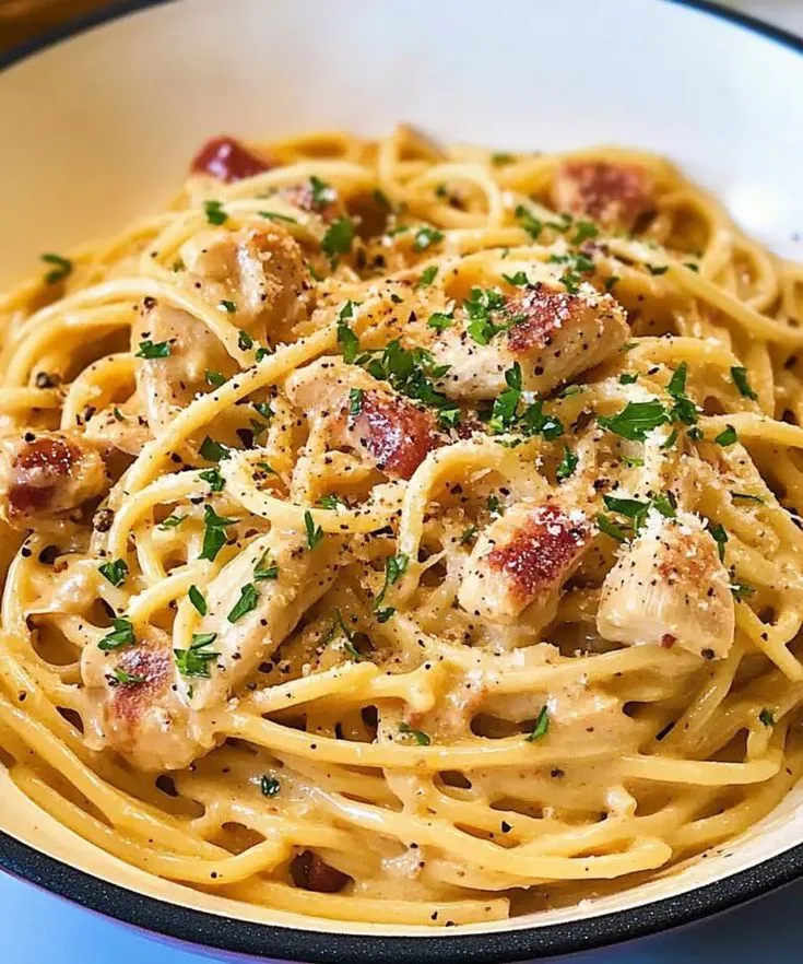 creamy chicken carbonara
