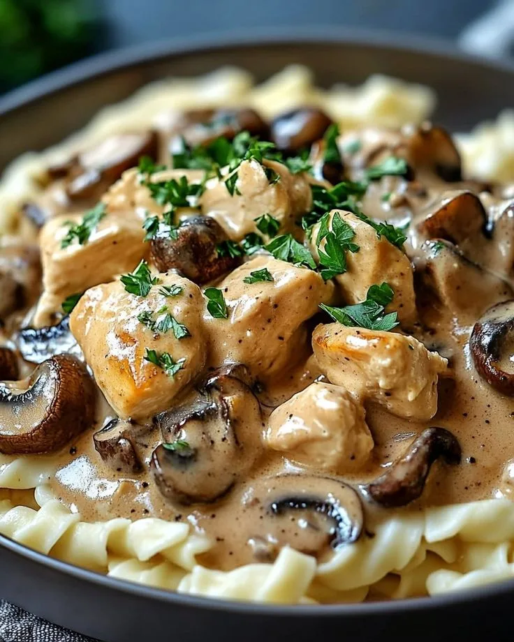 Creamy Chicken Stroganoff