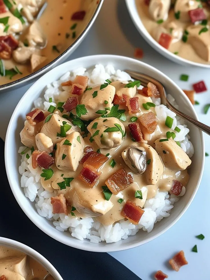 Creamy Chicken Stroganoff