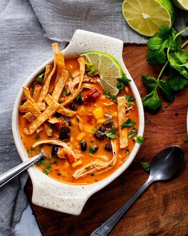 creamy chicken tortilla soup