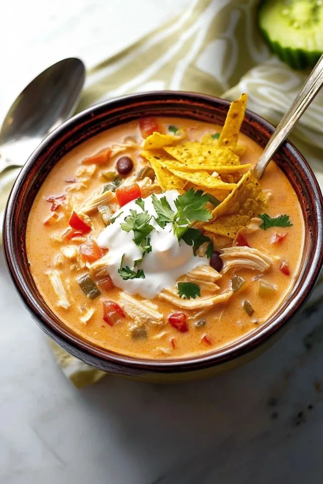 creamy chicken tortilla soup