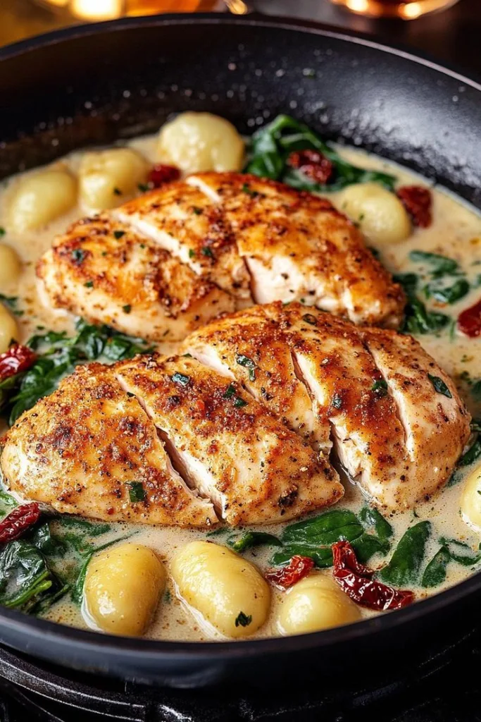 creamy chicken and gnocchi