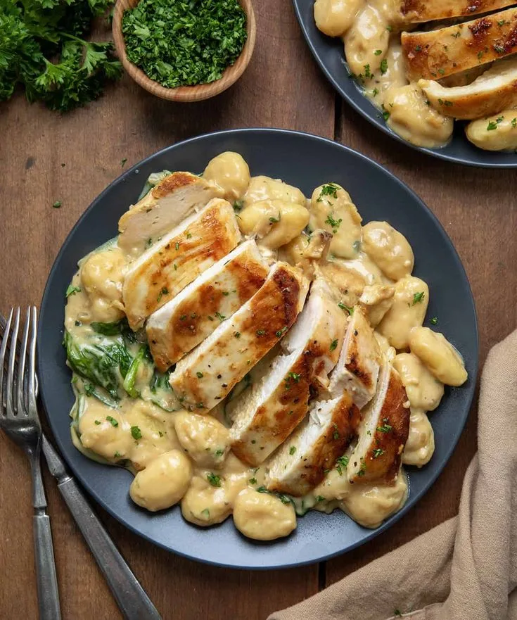 creamy chicken and gnocchi