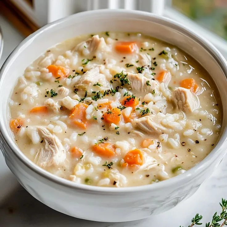 creamy chicken and rice soup