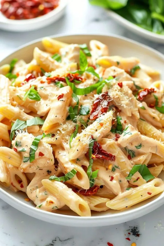 Creamy Sun Dried Tomato Chicken Pasta