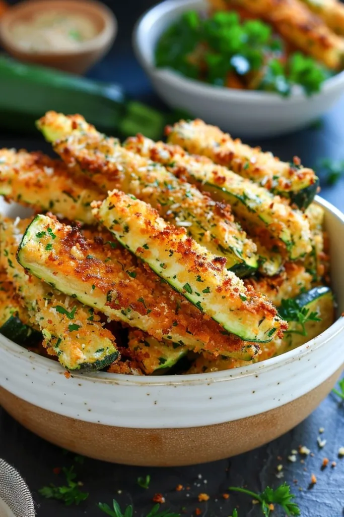 air fryer zucchini fries with garlic aioli 