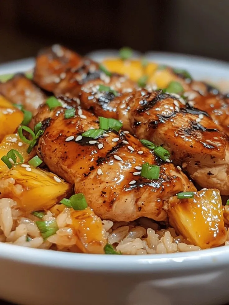 chicken teriyaki pineapple bowls