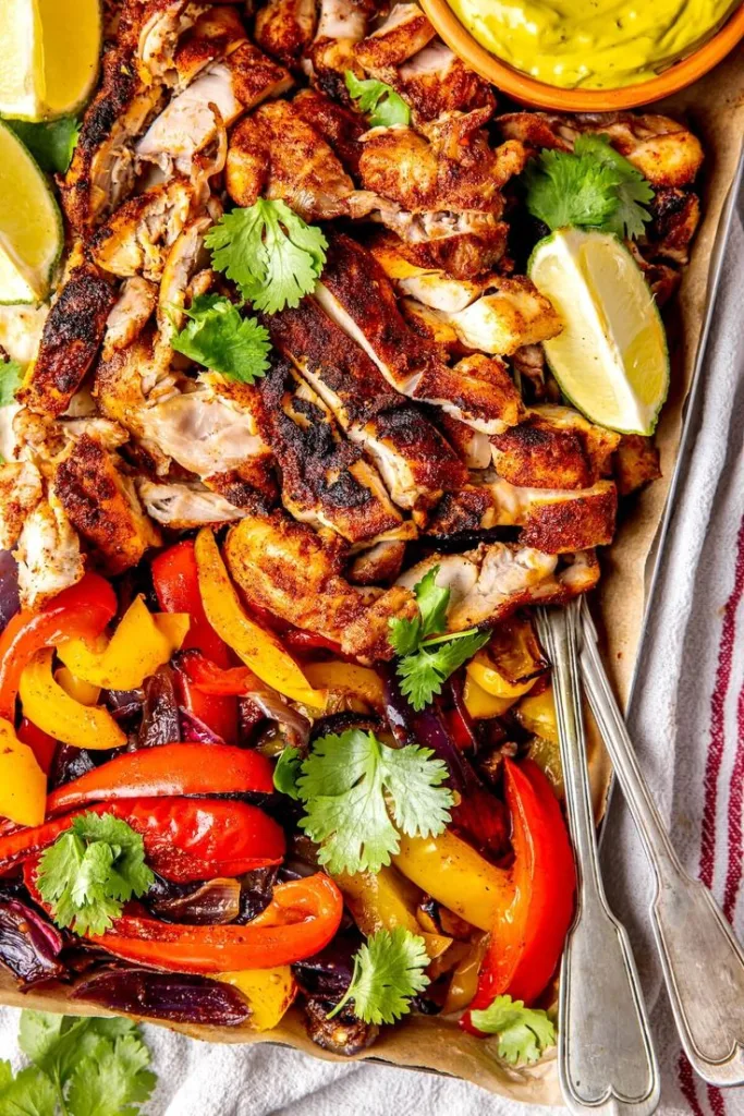 sheet pan chicken fajitas