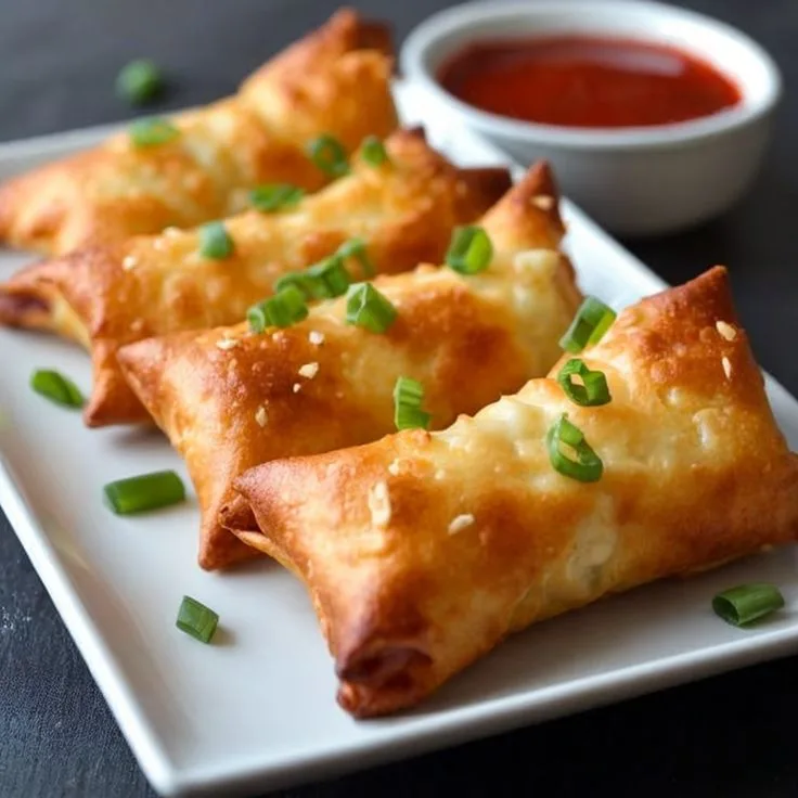 baked cream cheese rangoon rolls