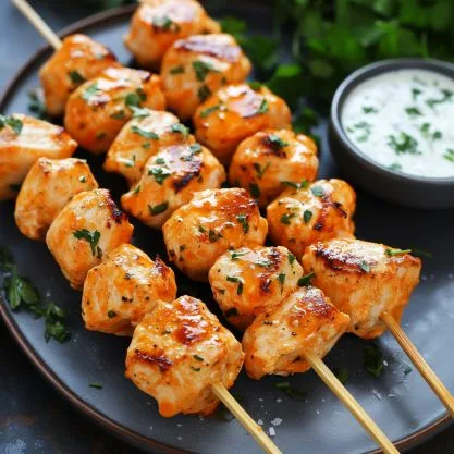 buffalo ranch chicken skewers