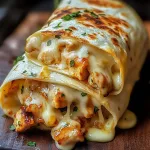 cheesy garlic chicken wraps