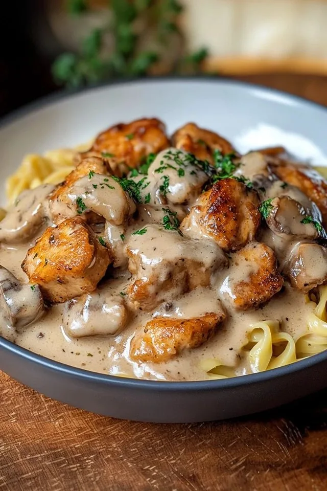 Creamy Chicken Stroganoff