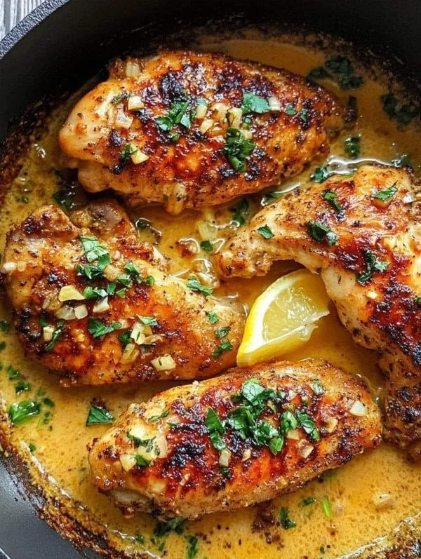 cajun chicken with garlic lemon butter sauce